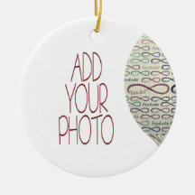 Forever and for always flight add your photo christmas ornament