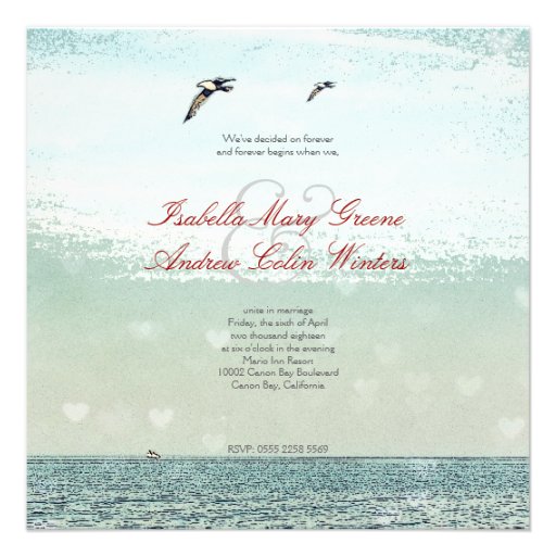 Forever and for always flight - wedding invite