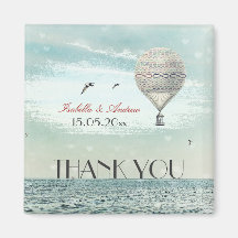 Forever and for always flight - wedding thank you refrigerator magnet