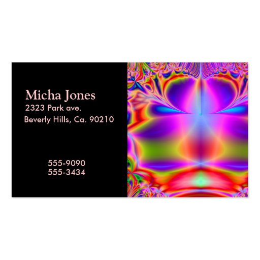 Forever Color Fractal Business Card Templates (front side)