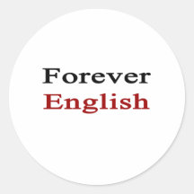 Forever English Round Sticker