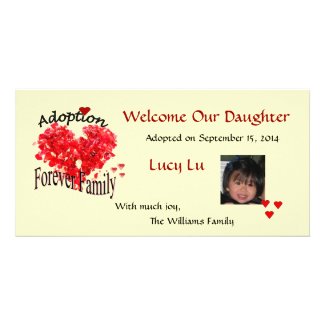 Forever Family Photo Adoption Announcement Photo Greeting Card