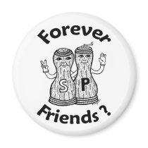 Forever Friends round magnet by IArtist40 Forever Friends round magnet