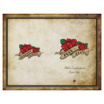 Forever Joined Rose Urban Tattoo Wedding Program Personalized Flyer