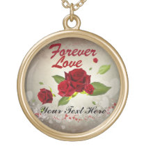forever, love, gold, plated, necklace, wedding, birthday, keepsake, gift, Halskæde med brugerdefineret grafisk design