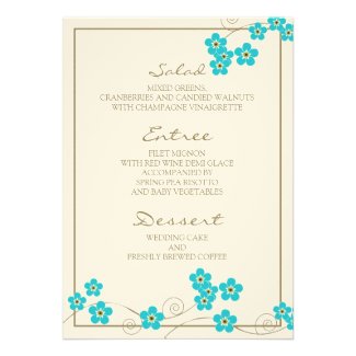 Forever Loved Wedding Menu Card Personalized Announcement