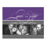 Forever More  SAVE THE DATE Photo Postcard:plum