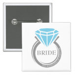 Forever Ring Bridal Party Custom Button