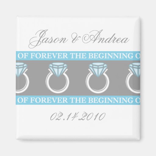 Forever Ring Wedding Keepsake Refrigerator Magnets