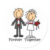 Forever Together T-shirts and Gifts stickers by stick_figures Forever Together T-shirts and Gifts stickers