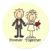 Forever Together T-shirts and Gifts stickers by stick_figures Forever Together T-shirts and Gifts stickers
