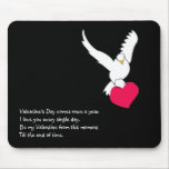 Forever Valentine Dove & Heart Mousepad mousepads