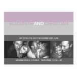 Forever Yours SAVE THE DATE Photo Postcard: purple