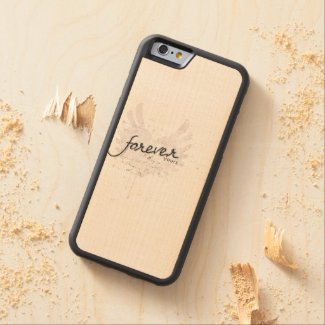 Forever Yours Wings Wordart Carved® Maple iPhone 6 Bumper Case