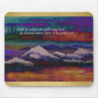 Forge Your Own Path Snow Mountain Colorful Winter Mousepad