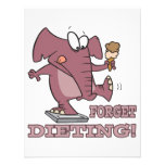 forget dieting funny diet humor elephant personalized invitations
