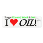 Forget Ethanol, Wind & Solar Bumper Stickers