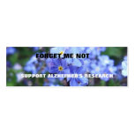 FORGET ME NOT ALZHEIMER'S BOOKMARK BUSINESS CARD TEMPLATES