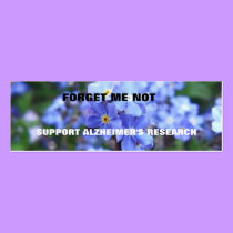FORGET ME NOT ALZHEIMER'S BOOKMARK business cards