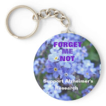Forget Me Not Alzheimer's Keychain
