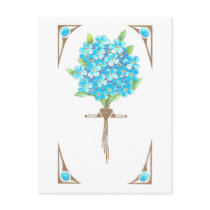 Forget Me Not Bouquet postcards by pinkalmond Forget Me Not Bouquet postcards