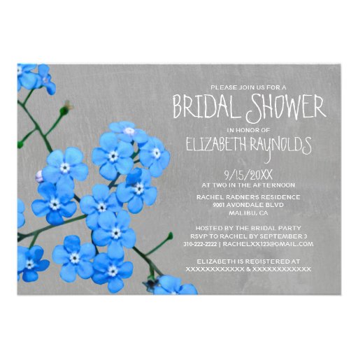 Forget-Me-Not Bridal Shower Invitations