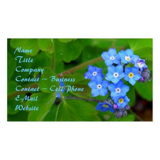 Forget-Me-Not Business Card (front side)