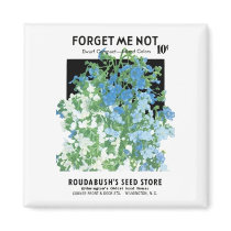 Forget Me Not, Dwarf Compact, Roudabush's Seed Sto magnets by vintagegiftmall Forget Me Not, Dwarf Compact, Roudabush's Seed Sto magnets