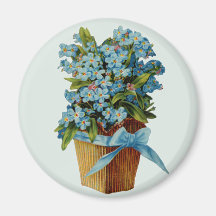 Forget Me Not Flowers Refrigerator Magnets