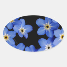 Forget me not oval sticker