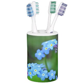 Forget me not Soap Dispenser &Toothbrush