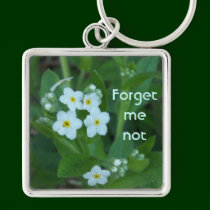 Forget-me-not Square Keychain keychains