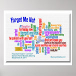 Forget Me Not Talk by President Uchtdorf poster posters