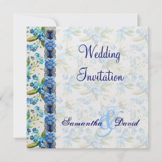 Forget Me Not Wedding Invitation Card