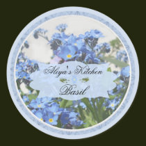 Forget me nots 1B spice jar labels stickers