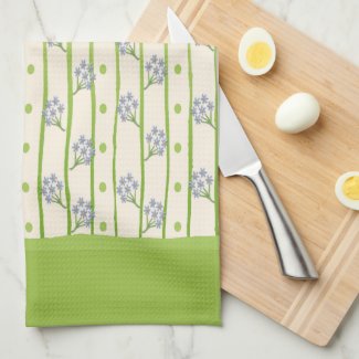 Forget-Me-Nots #2 (Monogrammed Dish Towel)