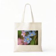 Forget-Me-Nots and Raindrops Macro Tote Bag
