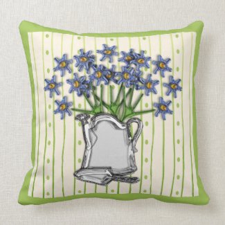 Forget-Me-Nots Bouquet (Square Throw Pillow)