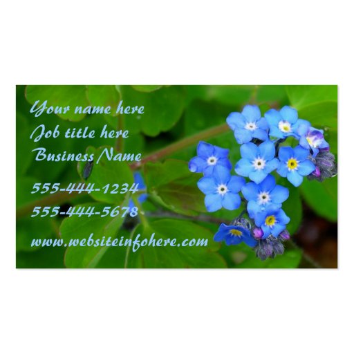 Forget Me Nots Business Card
