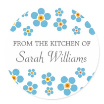 Forget me nots floral from the kitchen of labels