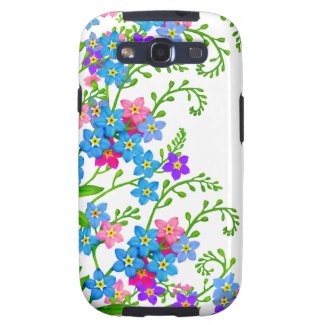 Forget Me Nots Floral Garden Samsung Galaxy Case Samsung Galaxy S3 Case