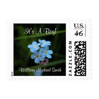 Forget Me Nots It's A Boy! Small Postage Stamps stamp
