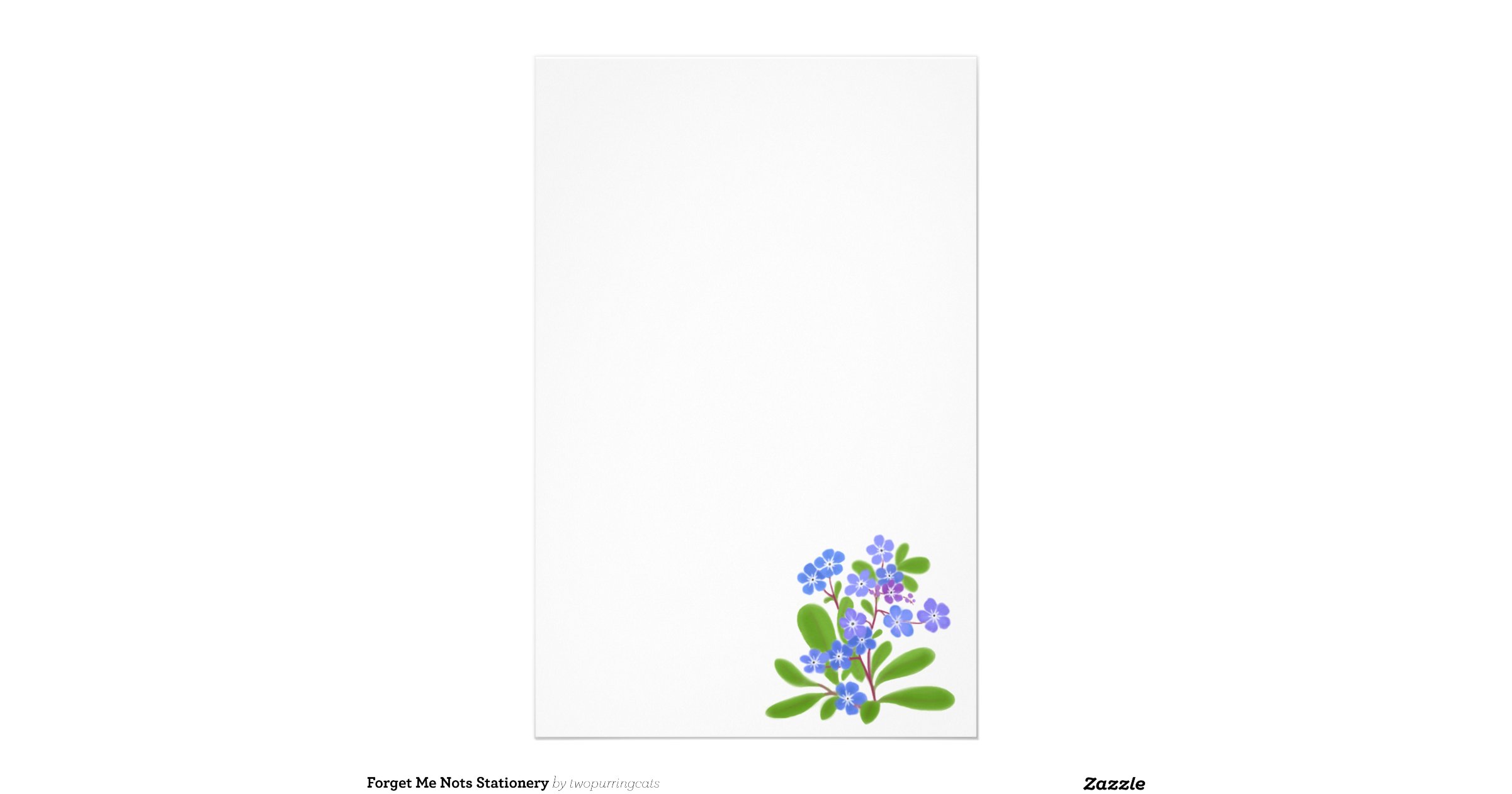 Forget Me Nots Stationery | Zazzle