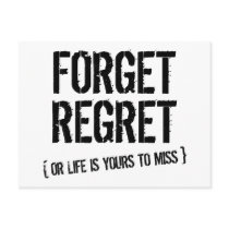 Forget Regret postcards
