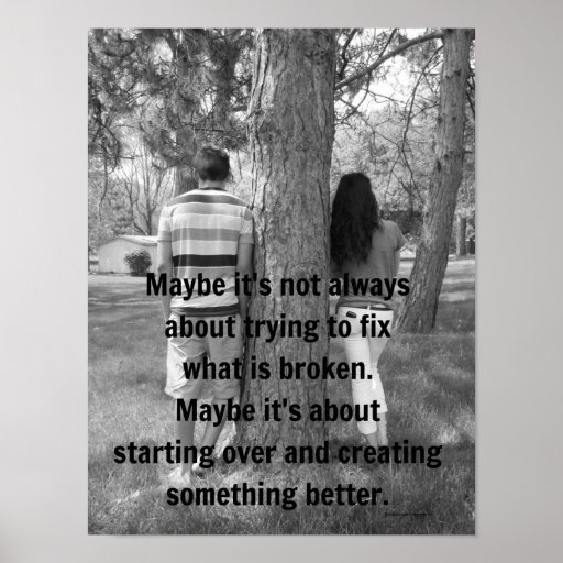 Forget the Past and Moving On Quote Poster | Zazzle