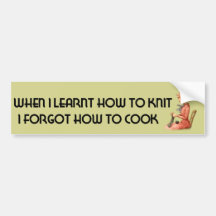 Forgetful Knitter Bumper Sticker