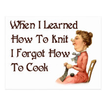 Forgetful Knitter Postcard