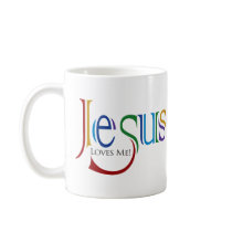 Forgive Me, Please! Jesus Loves Me left-handed mug