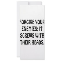 Forgive Your Enemies It Screws With Their Heads Custom Rack Cards