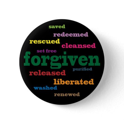 Forgiven Christian button (black)